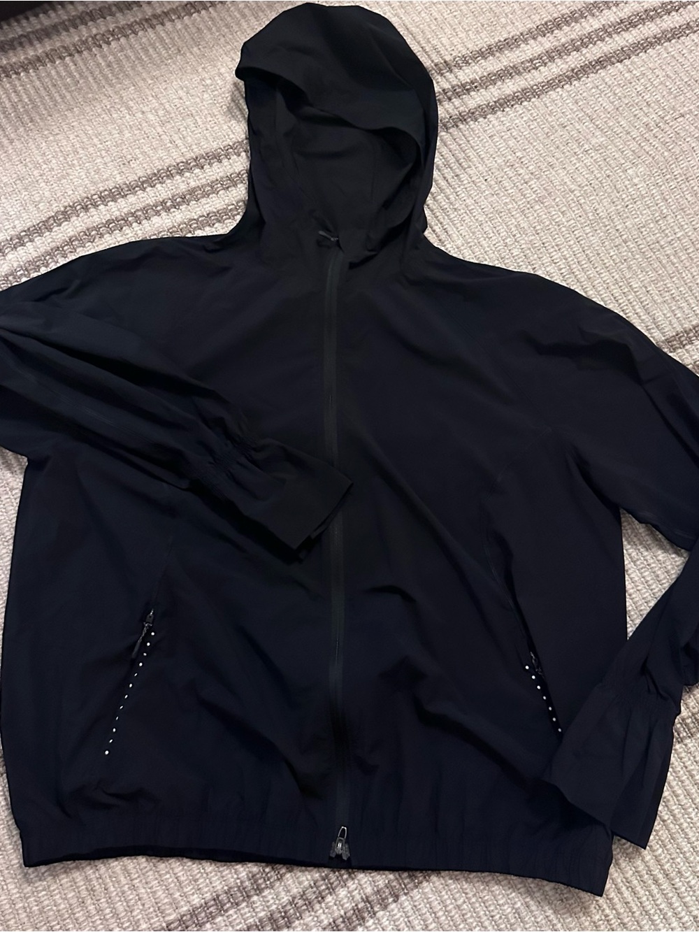 Men's Hooded Black Lightweight Jacket